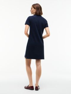 Classic Fit Stretch Cotton Polo Dress — Navy 5