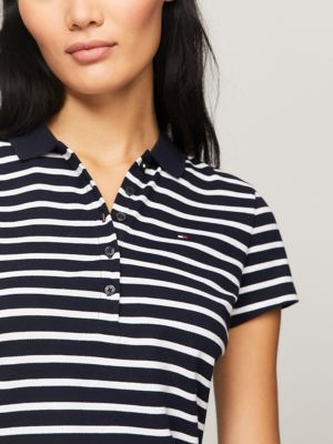 Slim Fit Stripe Stretch Cotton Polo | Tommy Hilfiger USA