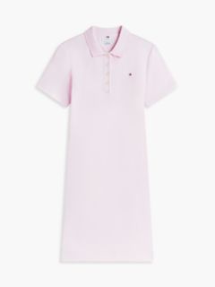 Classic Fit Stretch Cotton Polo Dress — Cradle Pink 6
