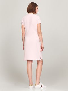 Classic Fit Stretch Cotton Polo Dress — Cradle Pink 4