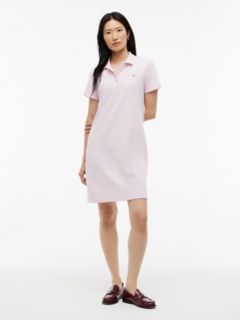 Classic Fit Stretch Cotton Polo Dress — Cradle Pink 1