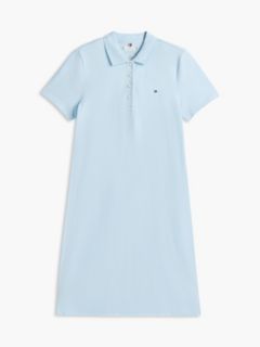Classic Fit Stretch Cotton Polo Dress — Light Wash 5
