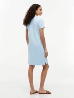 Classic Fit Stretch Cotton Polo Dress — Light Wash 4