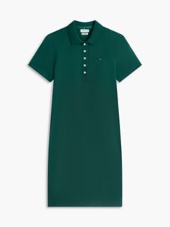 Classic Fit Stretch Cotton Polo Dress — Ornamental Green 6