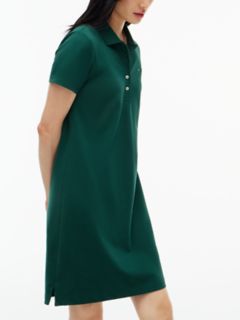 Classic Fit Stretch Cotton Polo Dress — Ornamental Green 2