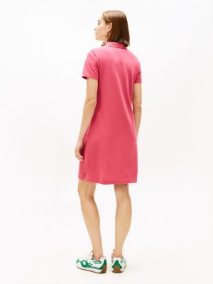Tommy Hilfiger Women's Classic Fit Stretch Cotton Polo Dress - Pink - XXS