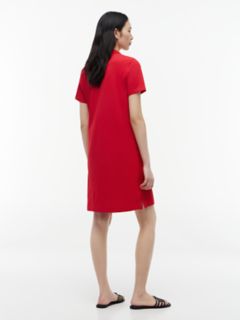 Classic Fit Stretch Cotton Polo Dress — Primary Red 4
