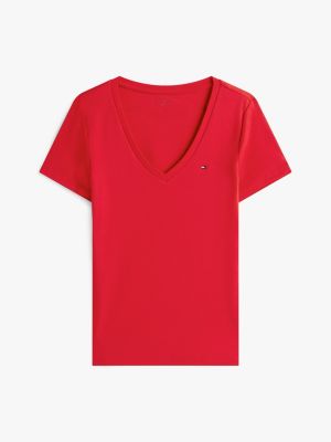 売れ筋商品|||トミーヒルフィガー Tシャツ レディース トップス V NECK TEE 2 PACK  - Basic T-shirt - ecru/dark night navy Essential V-Neck T-Shirt | Tommy Hilfiger USA
