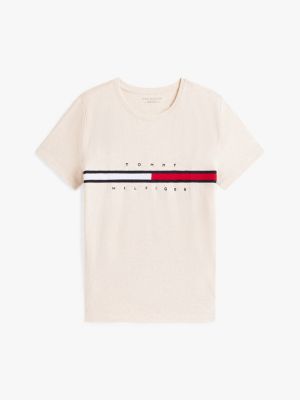 Женские футболки Tommy Hilfiger Embroidered Flag Stripe Logo T-Shirt — фото 5