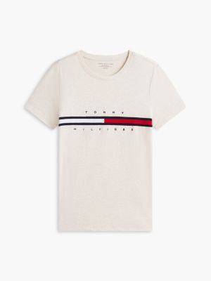 Embroidered Flag Stripe Logo T-Shirt | Tommy Hilfiger
