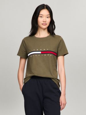 Tommy hilfiger flag logo t shirt sales