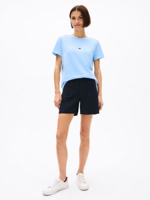 Embroidered Tommy Logo T-Shirt, Vessel Blue