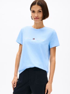 Embroidered Tommy Logo T-Shirt, Vessel Blue