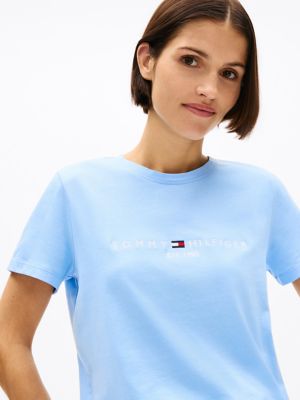 Tシャツ・カットソー PAROSH Women Tops D530538ROMA25 012 blue Active Jerseys Woman ADVENTURE GRAPHIC LADY JERSEY Shirt
