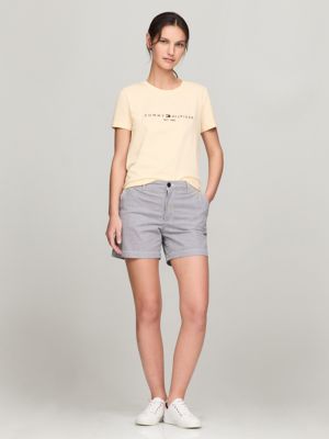 Embroidered Tommy Logo T-Shirt, Maize Honey