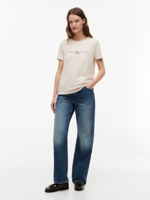 Женские футболки Tommy Hilfiger Embroidered Tommy Logo T-Shirt — фото 2