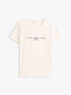 Embroidered Tommy Logo T-Shirt — Beige Heather 5