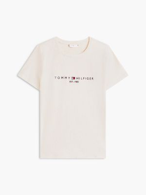 Женские футболки Tommy Hilfiger Embroidered Tommy Logo T-Shirt — фото 5