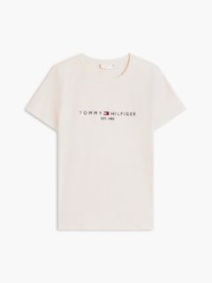 Embroidered Tommy Logo T-Shirt — Beige Heather 6