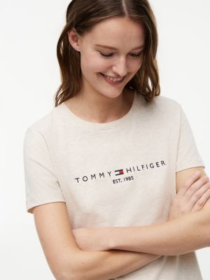 Женские футболки Tommy Hilfiger Embroidered Tommy Logo T-Shirt — фото 3