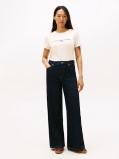 Embroidered Tommy Logo T-Shirt — Beige Heather 3