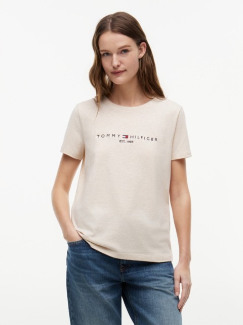 Женские футболки Tommy Hilfiger Embroidered Tommy Logo T-Shirt