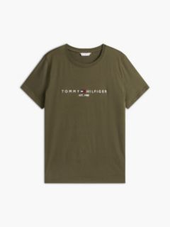 Embroidered Tommy Logo T-Shirt — Platinum Olive 6