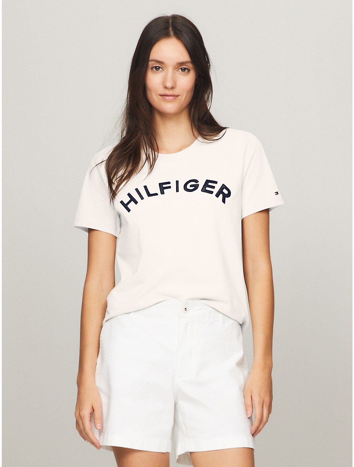 Tommy Hilfiger Women's Embroidered Hilfiger Logo T-Shirt