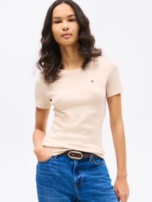 TOMMY HILFIGER t-shirt ESSENTIAL Beige