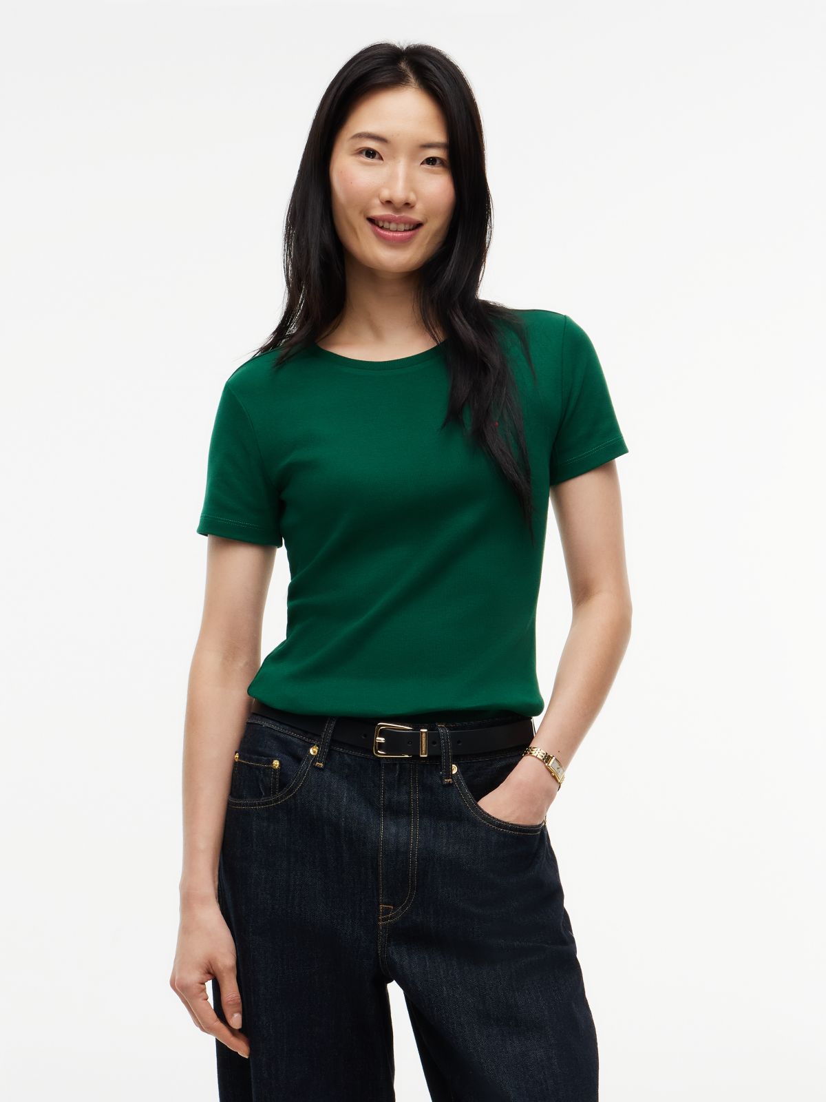 Crewneck Favorite T-Shirt — Dark Emerald