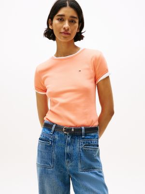 Crewneck Favorite T-Shirt, Peach Dusk