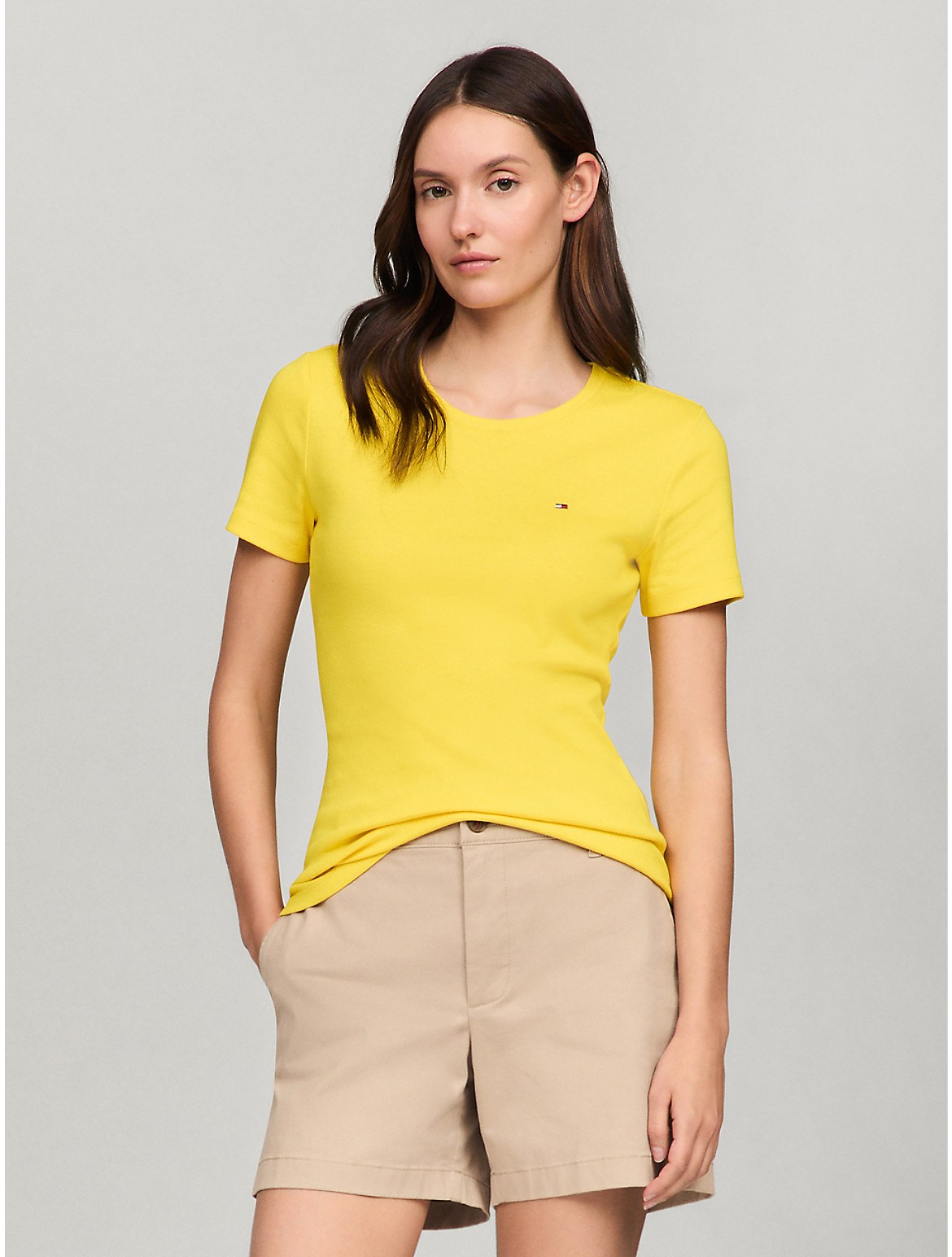 Tommy Hilfiger Women's Favorite Crewneck T-Shirt - Yellow - XL