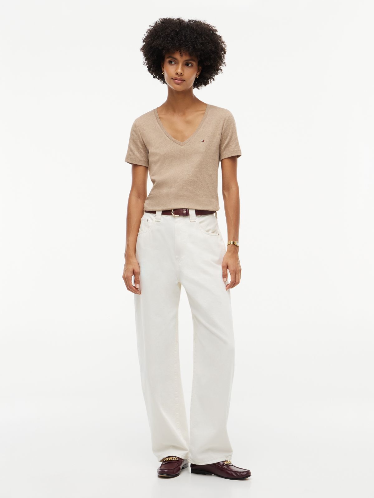 V-Neck Favorite T-Shirt — Dark Beige