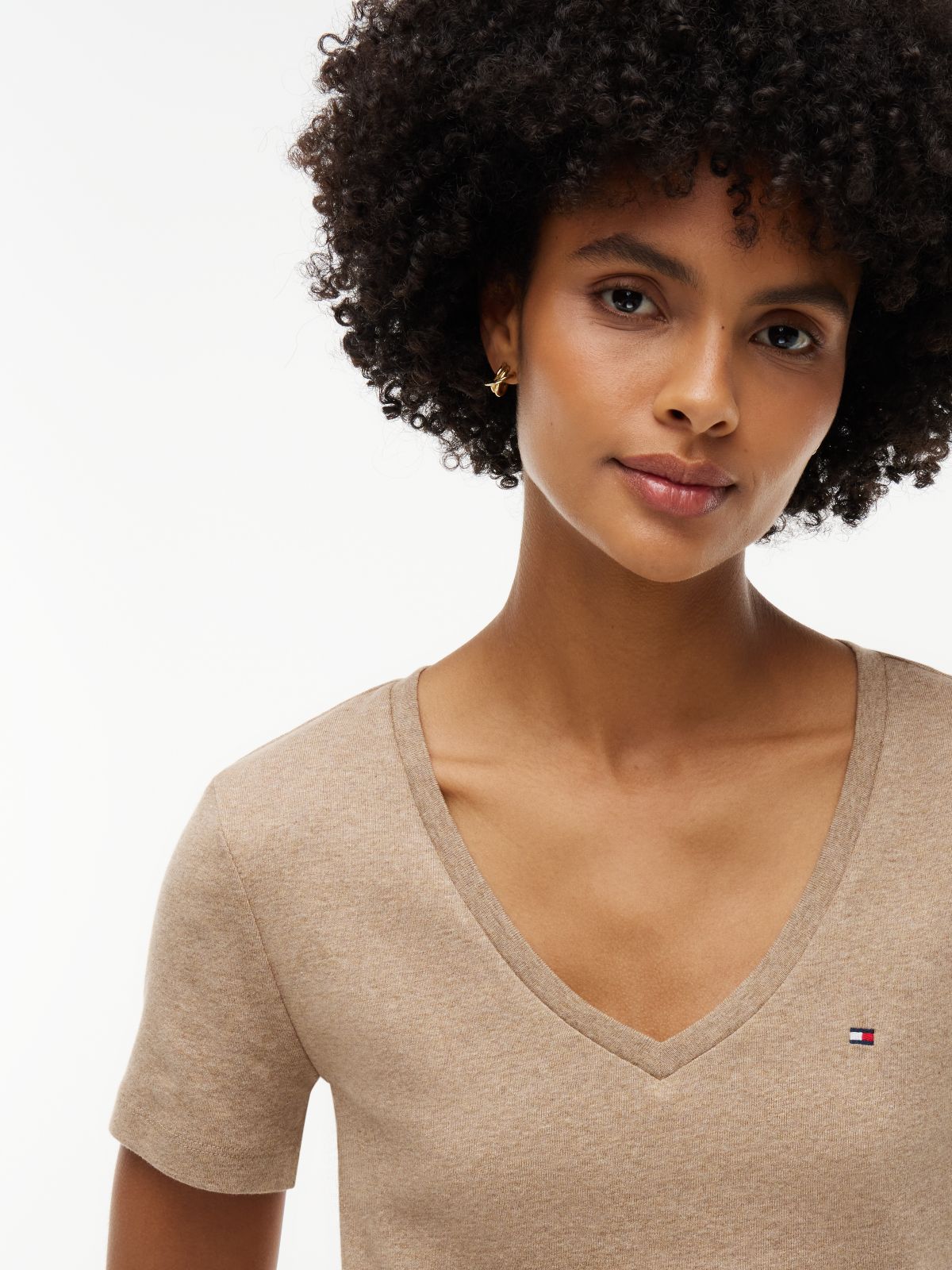 V-Neck Favorite T-Shirt — Dark Beige