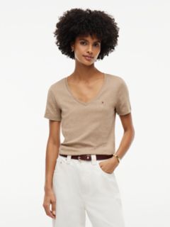 V-Neck Favorite T-Shirt — Dark Beige 1