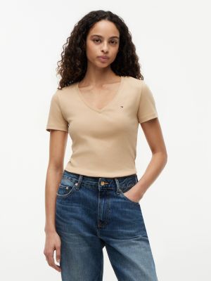 V-Neck Favorite T-Shirt, Clayed Pebble