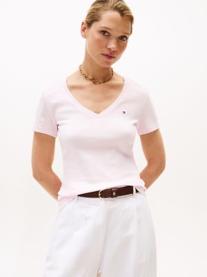 V-Neck Favorite T-Shirt, Icy Pink