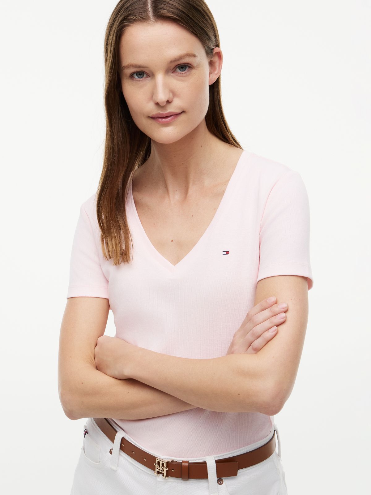 V-Neck Favorite T-Shirt — Icy Pink