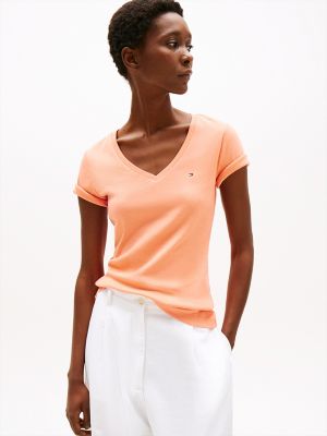 V-Neck Favorite T-Shirt, Peach Dusk