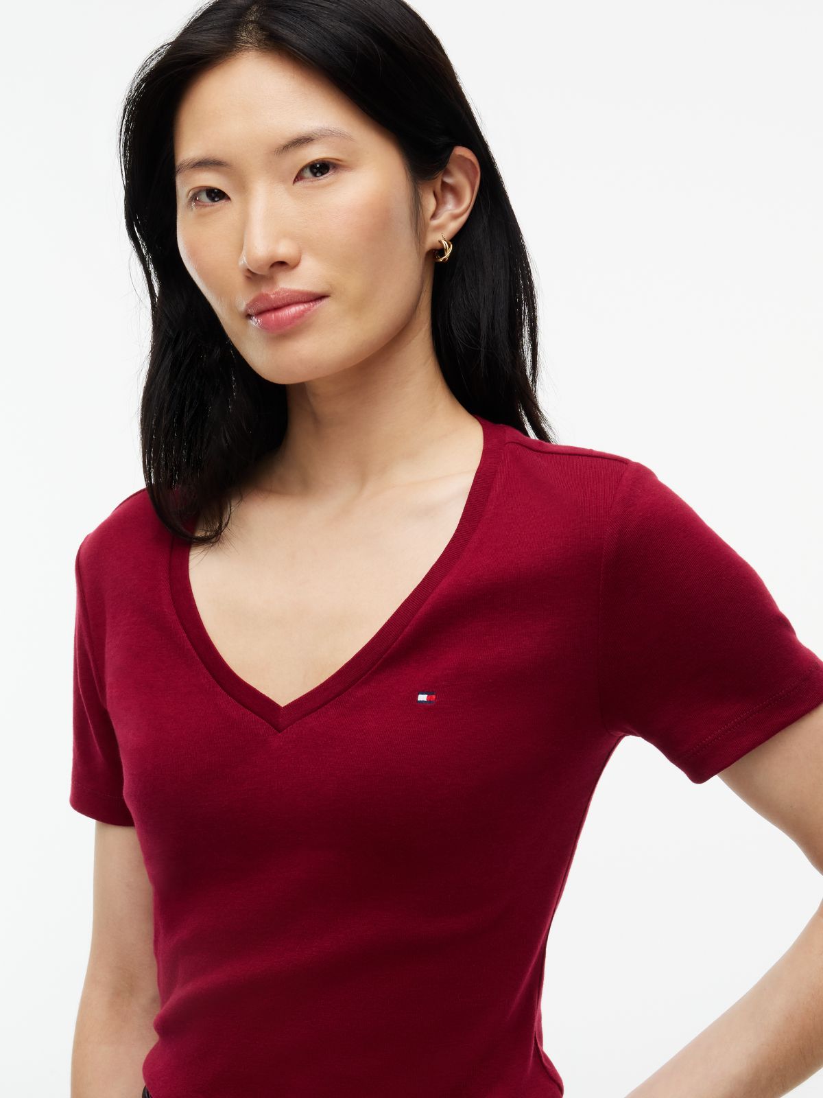 V-Neck Favorite T-Shirt — Plum Glaze