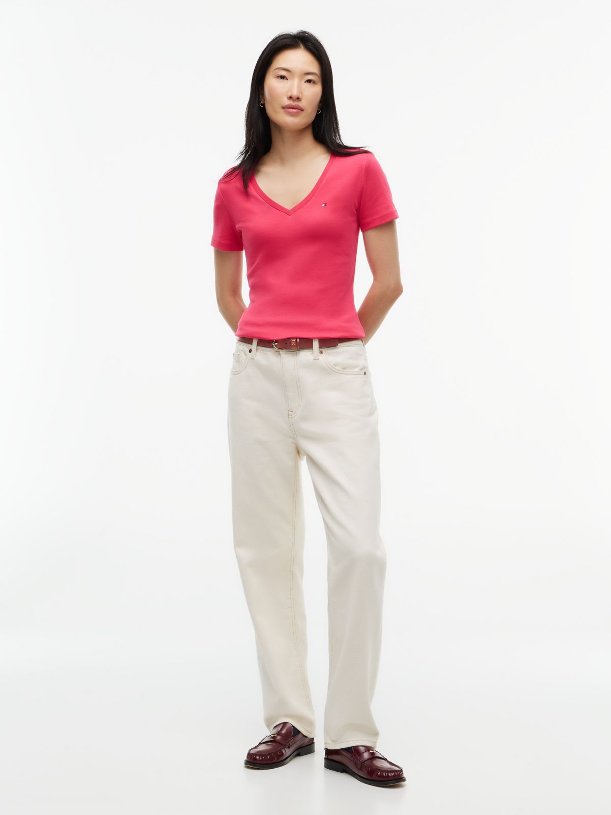 V-Neck Favorite T-Shirt — Vintage Cerise