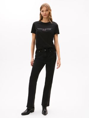 Embroidered Tommy Logo T-Shirt, Black