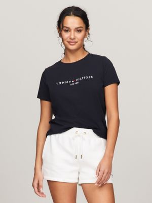 Embroidered Tommy Logo T-Shirt, Navy
