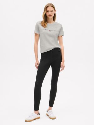 Embroidered Tommy Logo T-Shirt, Grey Heather