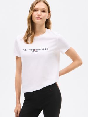 Grey tommy hilfiger t shirt women's online