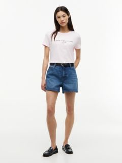 Embroidered Tommy Logo T-Shirt — Light Pink 2
