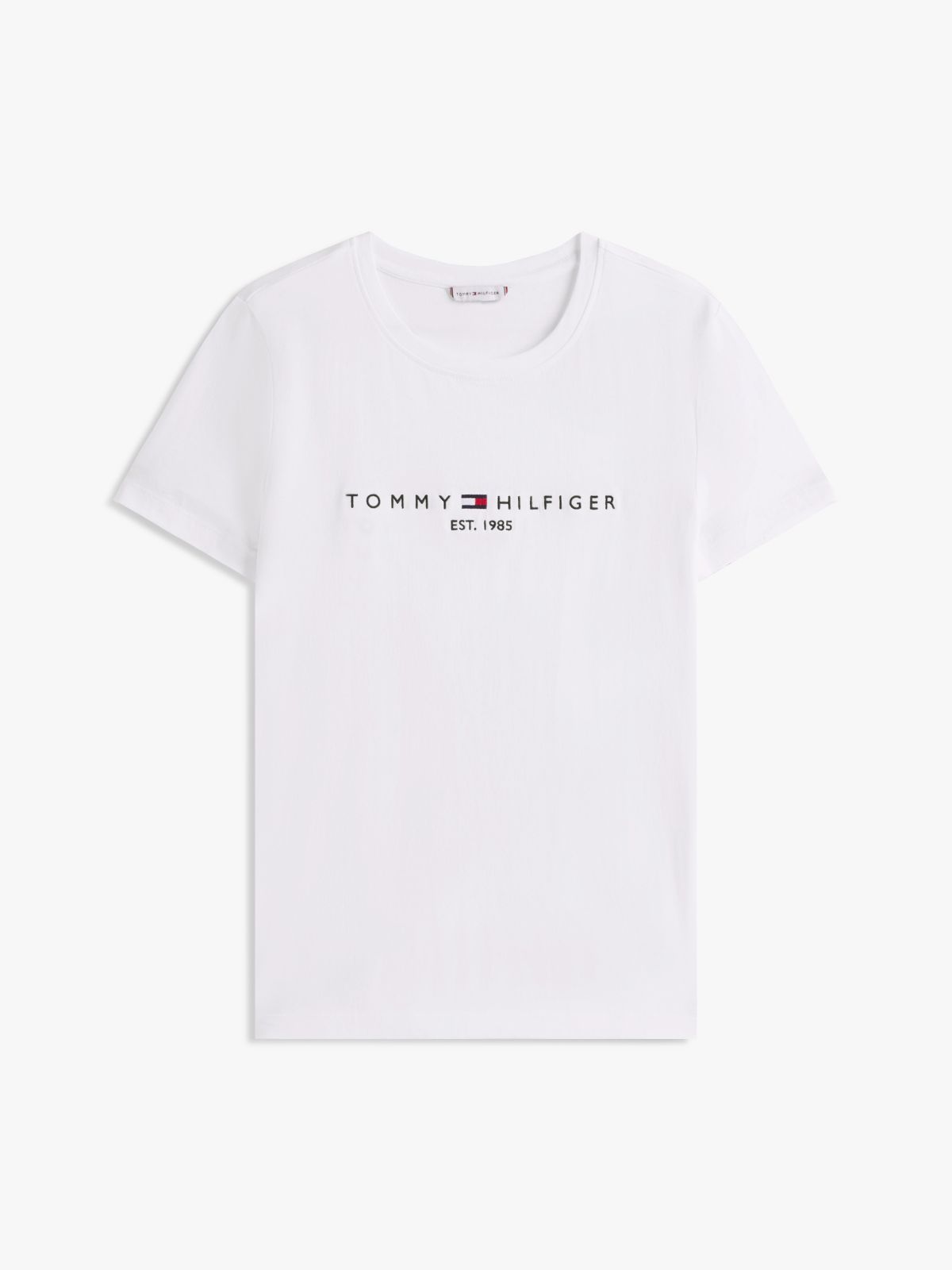 Embroidered Tommy Logo T-Shirt — White
