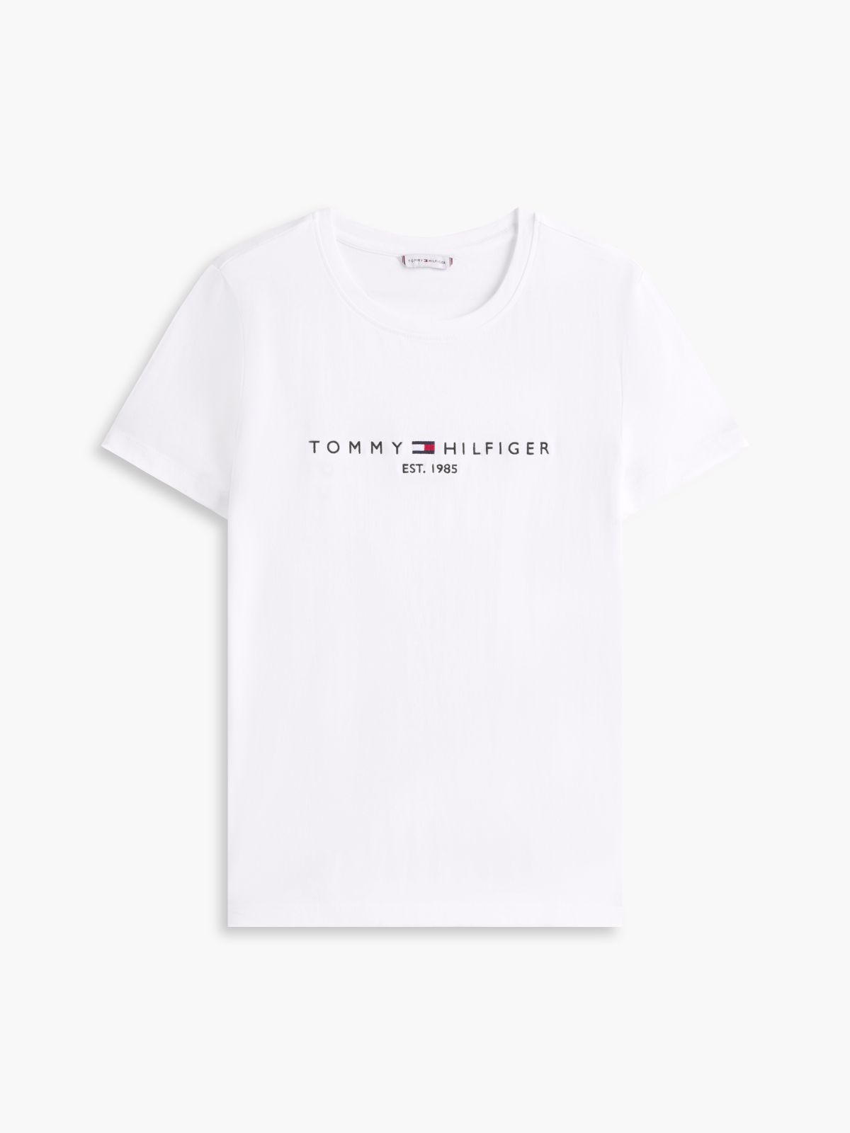 Embroidered Tommy Logo T-Shirt — White