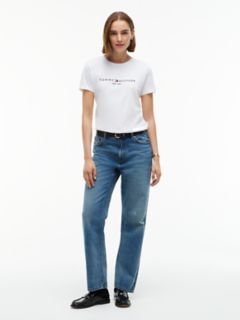 Embroidered Tommy Logo T-Shirt — White 2