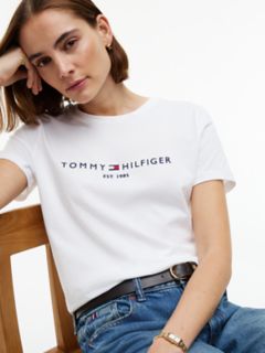 Embroidered Tommy Logo T-Shirt — White 3